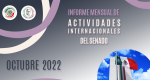 Informe Mensual de la Actividad Internacional del Senado - Octubre 2022