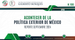 Observatorio de Política Exterior No. 100. Reporte de septiembre de 2024